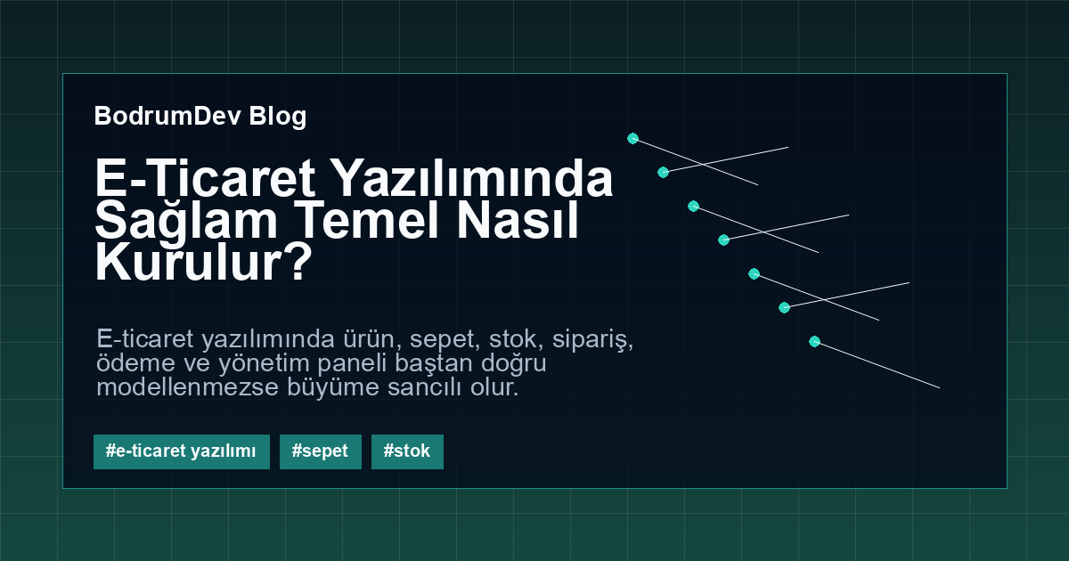 E-Ticaret Yazılımında Sağlam Temel Nasıl Kurulur? kapak görseli