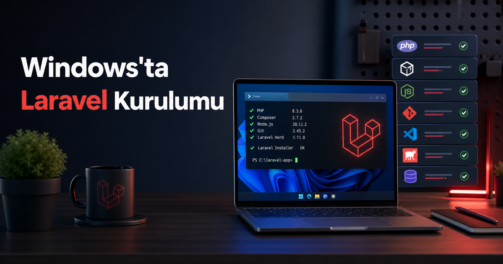 Windows Bilgisayara Laravel Kurulumu: Gerekli Programlar kapak görseli