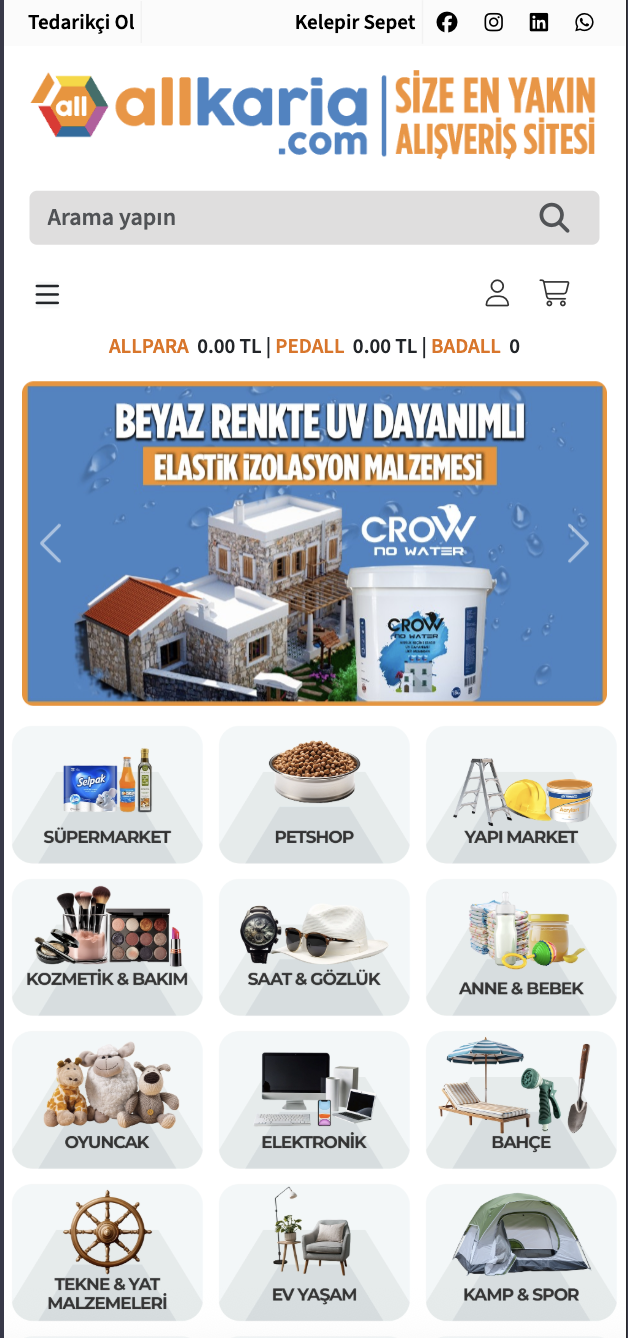Allkaria mobil ekran görüntüsü
