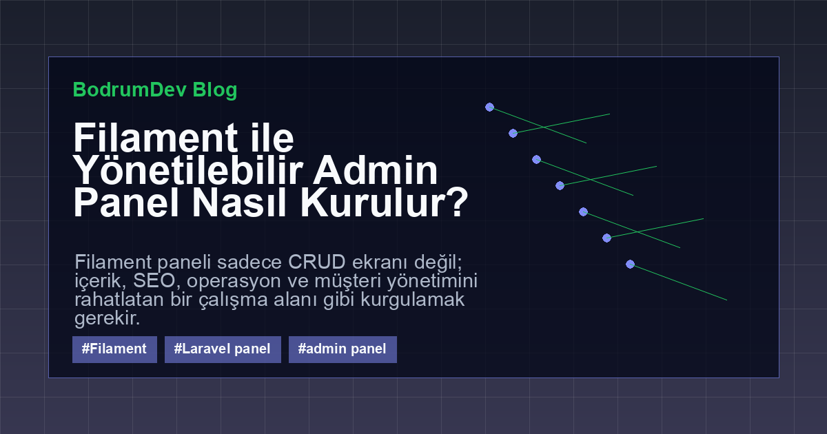 Filament ile Yönetilebilir Admin Panel Nasıl Kurulur? kapak görseli