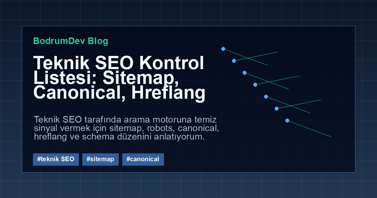 Teknik SEO Kontrol Listesi: Sitemap, Canonical, Hreflang kapak görseli